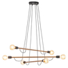 Lampa wisząca nad stół Helix 4950 TK Lighting wielopunktowa czarna orzech