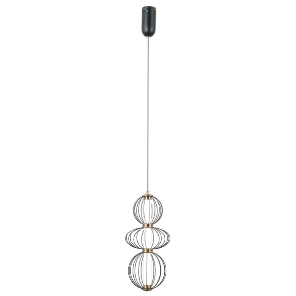 Druciana lampa wisząca Rabel PND-344221-3V-BK LED 30W 3000K czarny
