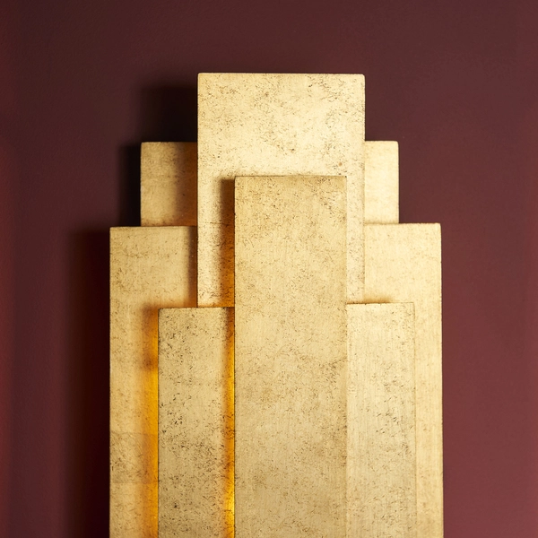 Kinkiet ścienny L&-190452 Light& minimalistyczny przecierany złoty