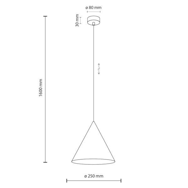 Zwieszana lampa stożkowa CONO 10037 do salonu brązowy