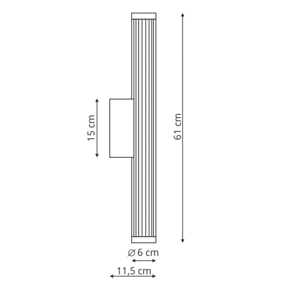 Ścienny kinkiet do łazienki VENA LP-1010/1W-60 GD LED 12W CCT IP44 złoty