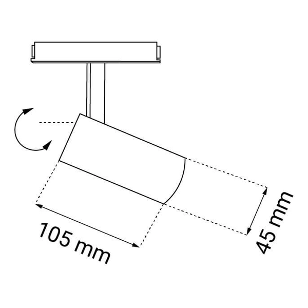 Spot do magnetycznych szyn Komassa 6640 Shilo LED 7W 3000K metalowy biały