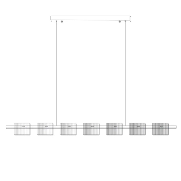 Lampa wisząca geometryczna BACCIO ST-DL8520 złota metalowa szlana LED 21W 3000K 7-punktowa