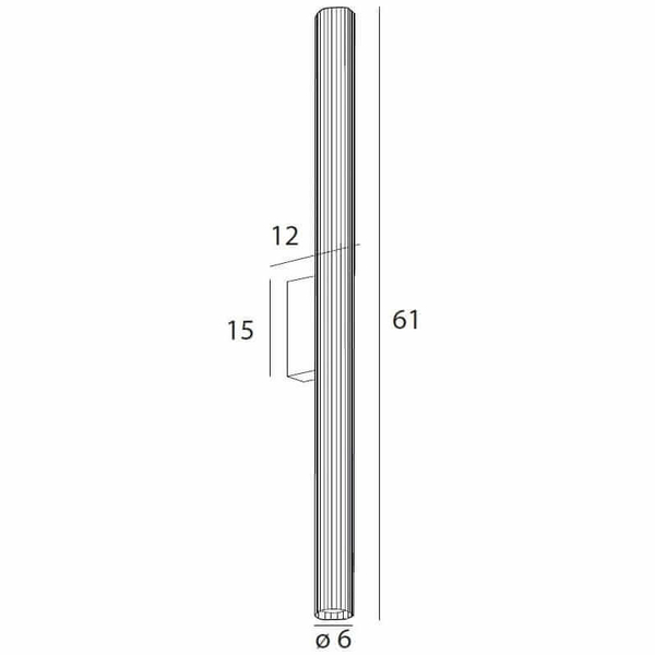 Podłużny kinkiet Fayette W0365 LED 12W 3000K IP44 metalowy szklany czarny