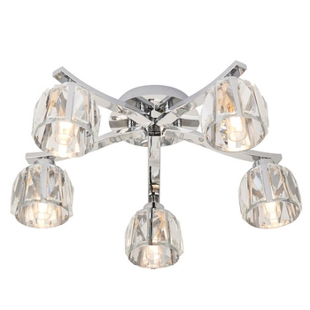 Sufitowa lampa wielopunktowa Ria 96454 IP44 chrom przezroczysty