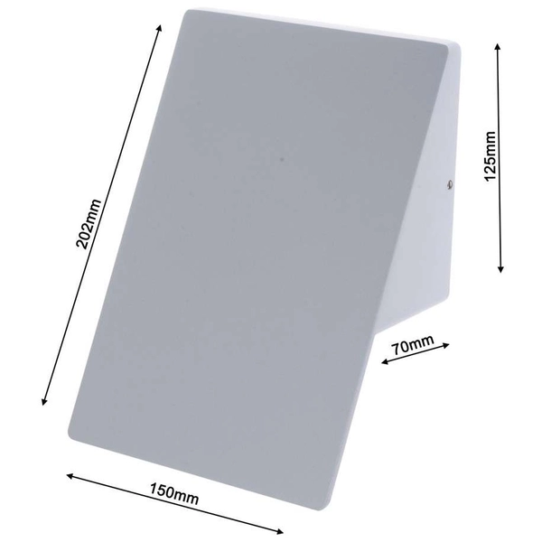 Zewnętrzna LAMPA ścienna PLAIN ML096 Milagro elewacyjna OPRAWA metalowa LED 10W 4000K outdoor IP44 biała