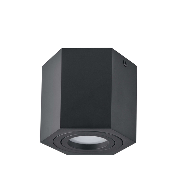 Sześciokątna LAMPA sufitowa HEXAGON 313188 Polux regulowana OPRAWA metalowa downlight czarny