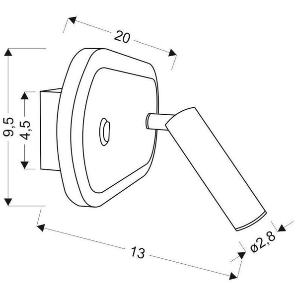 Kinkiet ścienny MIRACLE 22-76014 reflektorek LED 9W 4000K regulowany biały