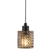 Wisząca lampa nad stół tuba HOLLYWOOD 46483027 szklana bursztynowy czarny