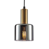 Wisząca lampa loftowa Santia PND-65342-1-BRO+SG do przedpokoju miedziana przydymiona