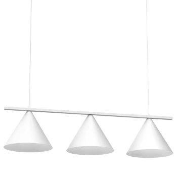 Lampa wisząca nad stół CAPITAL MLP0939 stożek do jadalni biały