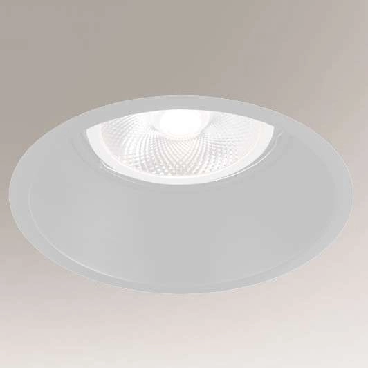 Wpust LAMPA sufitowa KAMI 7379 Shilo podtynkowa OPRAWA okrągła OCZKO metalowe białe