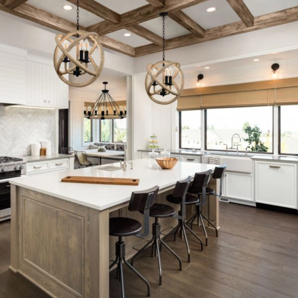 Rustykalna lampa wisząca ROPE 307903 zwis na łańcuchu brązowy