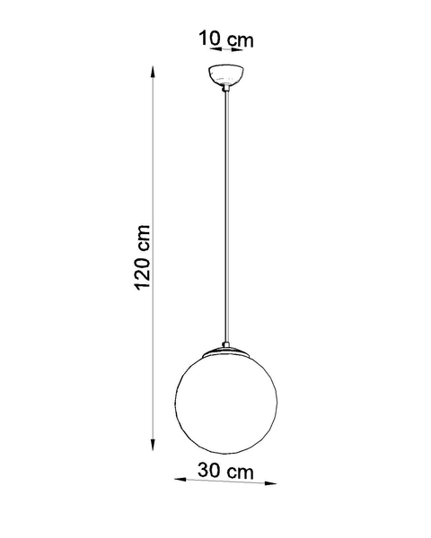 LAMPA wisząca SL.0716 loftowa OPRAWA szklany ZWIS kula ball biała złota