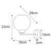Kinkiet LAMPA ścienna Lambert K-4858 Kaja loftowa OPRAWA szklana kula przezroczysta czarna