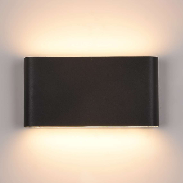 Elewacyjna LAMPA ścienna ROMANO PL-266B Italux prostokątna OPRAWA zewnętrzny kinkiet LED 12W 3000K outdoor IP54 czarny