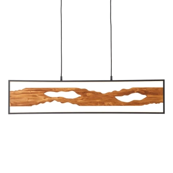 Wisząca lampa do salonu drewniana Chaumont G99821/76 LED 20W 3000K czarna