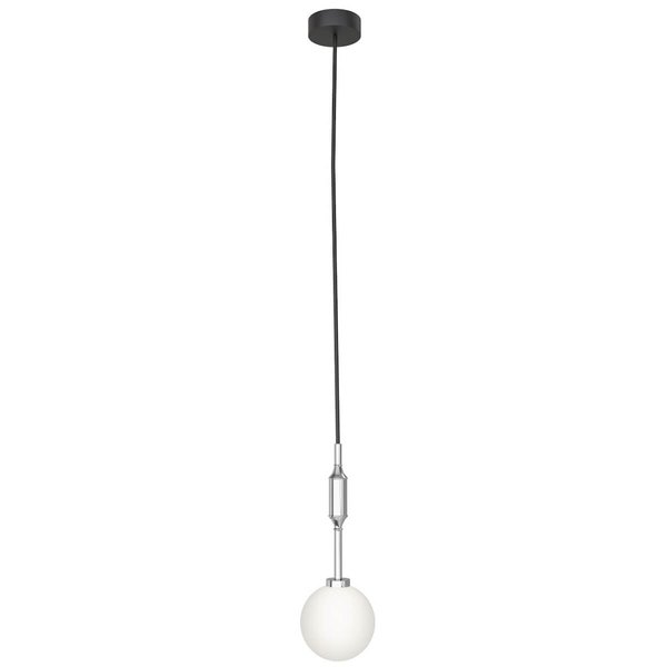 Szklana lampa wisząca Ero I zwis nad wyspę biały chrom