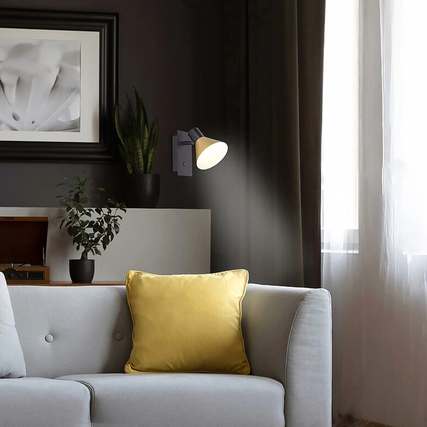 Sypialniany kinkiet Alvaro 3157 reflektorek do czytania czarny złoty