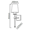 Kinkiet LAMPA ścienna CASOLI LP-2118/1W PATYNA Light Prestige klasyczna OPRAWA abażurowa patyna kremowa