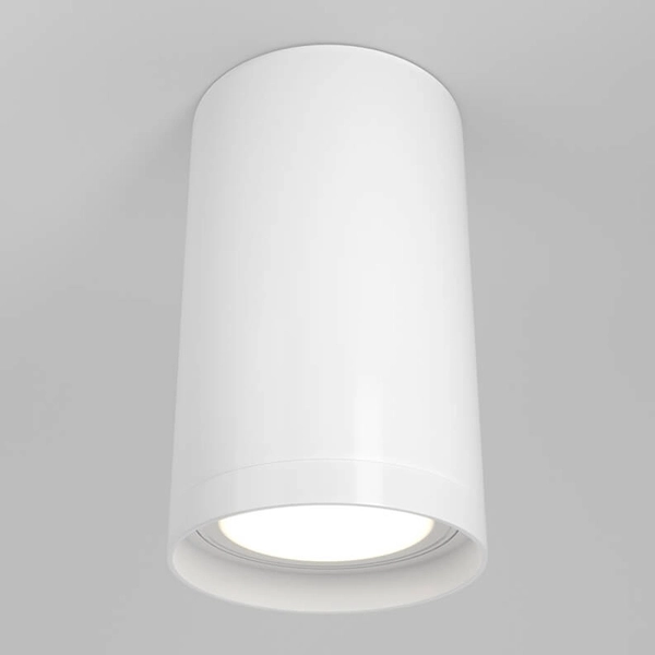 Sufitowa LAMPA spot FOCUS S C052CL-01W Maytoni metalowa OPRAWA plafon tuba biała