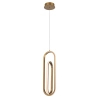 Owalna lampa wisząca Demark QN-DEMARK-1P-BG LED 28W 3000K do salonu złoty