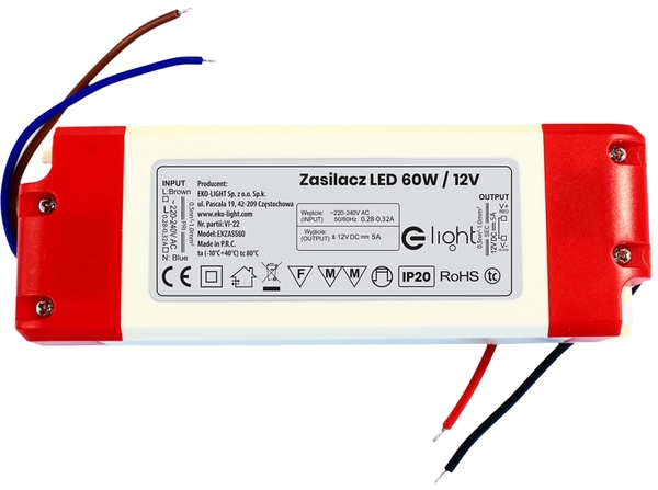 Zasilacz LED EKZAS560 Ekolight 60W IP20