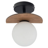 Loftowa lampa sufitowa MIRROR do kuchni ball biała brązowa