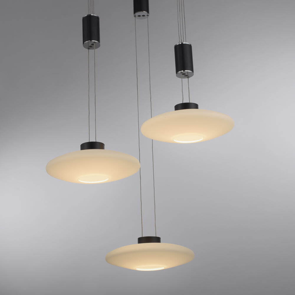 Czarna lampa wisząca Lautada kaskada LED 22,5W 3000K ściemnialna