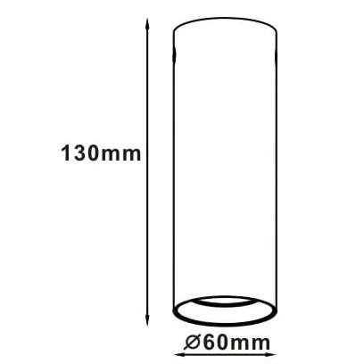 Okrągła LAMPA sufitowa MANACOR LP-232/1D - 130 Light Prestige tuba do jadalni metalowa biała