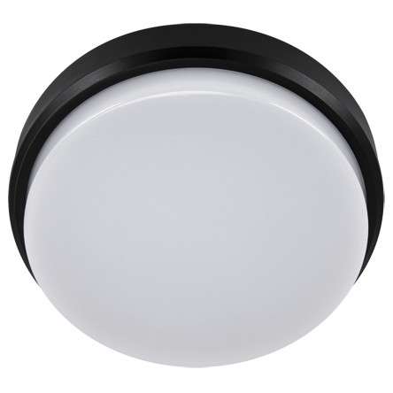 Hermetyczna LAMPA sufitowa ARON 03801 Ideus zewnętrzna OPRAWA plafon LED 18W 4000K okrągły IP65 czarny