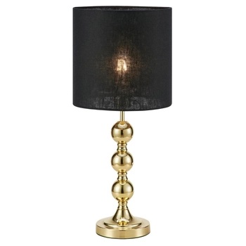 Lampka stojąca Octo 108574 Markslojd materiałowy abażur czarny złoty
