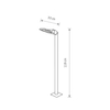 Czarna lampa ogrodowa PATHWAY 9420 LED 24W 3000K słupek IP44