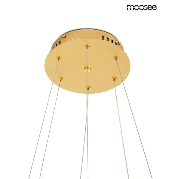 Falista lampa wisząca WAVES złota MSE1501100591 1xLED 56W 3000K do sypialni