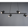 Wisząca lampa loftowa VANTOS DL432302400 Trio regulowana tubki czarny