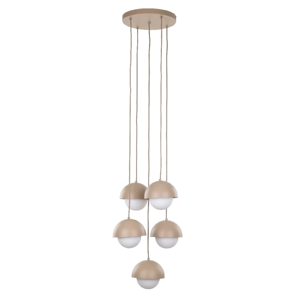 Nowoczesna lampa wisząca Bono Sabia 10966 metalowy beżowy biały