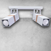 LAMPA sufitowa VIDAR MLP5406 Milagro skandynawska OPRAWA metalowe reflektroki SPOT prostokątny biały