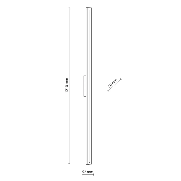 Zewnętrzny liniowy kinkiet Linea M 18176 LED 3000K IP65 szary
