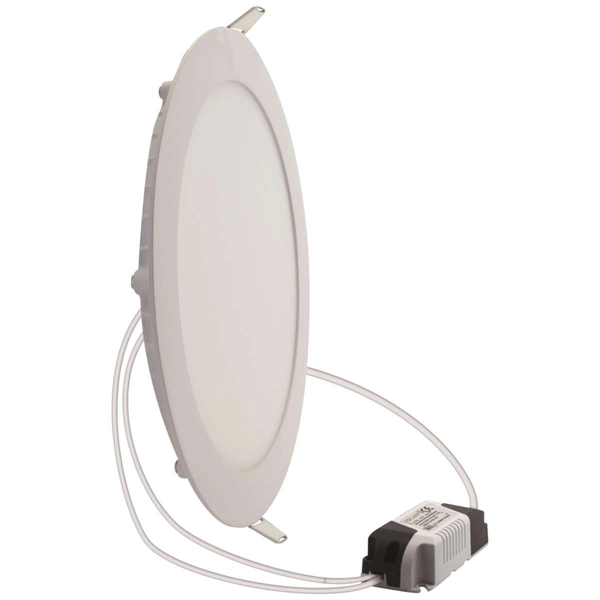 Wpuszczana LAMPA sufitowa SLIM LED C 02488 Ideus metalowa OPRAWA do zabudowy LED 18W 6500K okrągła biała