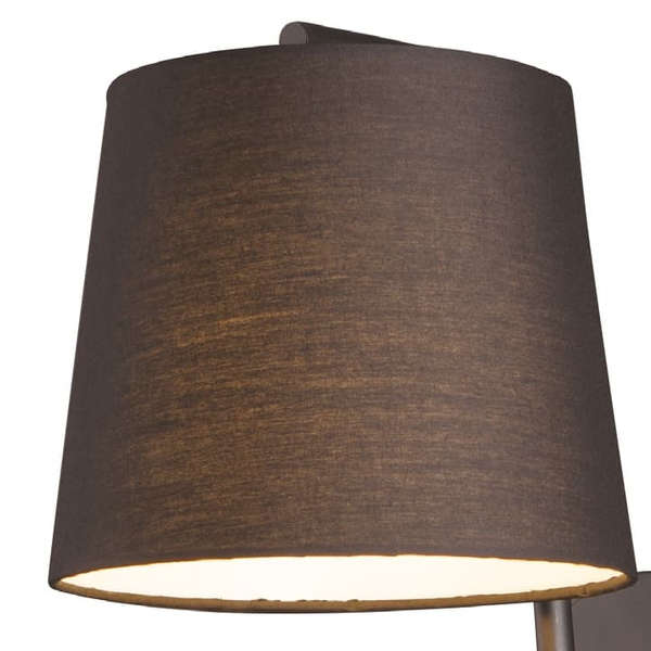 Salonowy kinkiet CHICAGO W0194 Maxlight metal tkanina czarny