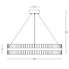 Wisząca kryształowa lampa nad stół 22040 LED 68W 3000K ring złoty