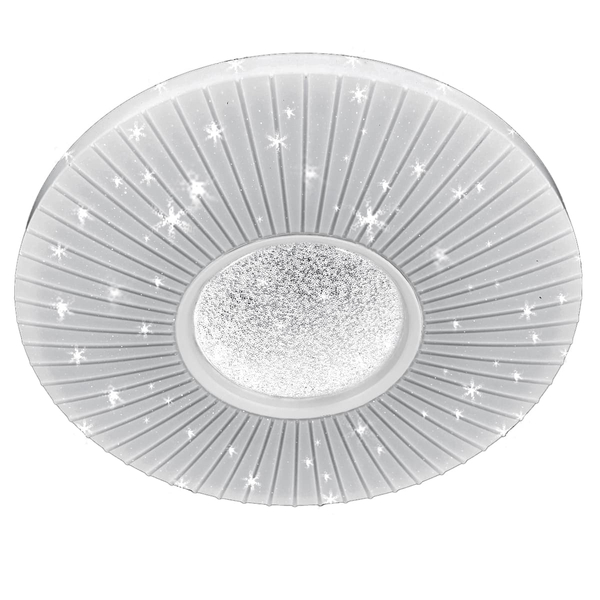 Dekoracyjna LAMPA sufitowa VEN P-6060/48 dekoracyjna OPRAWA plafon LED 74W z efektem gwiazd biały