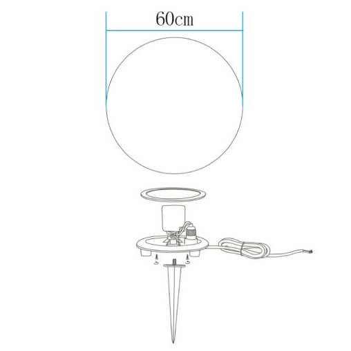 Lampa stojąca zewnętrzna Ball ES-B060 Step IP65 okrąg koło tarasowa biała