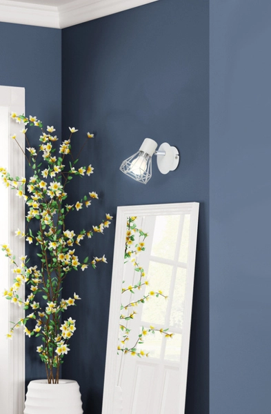 Lampa ścienna druciana VERVE 91-61331 reflektorek loftowy chrom biały