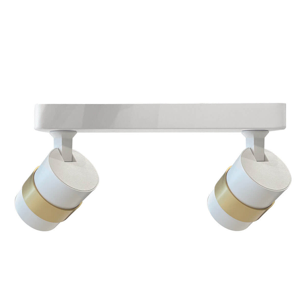 Reflektorowa lampa natynkowa nad stół Antillo LP-770/2W WH regulacja złoty biały