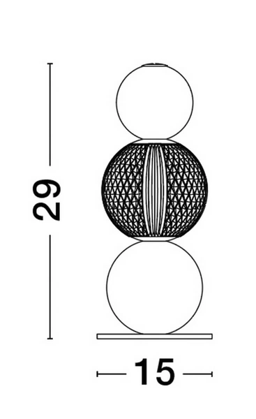 Stołowa lampa stojąca Ponce balls LED 4W z kryształkami złota