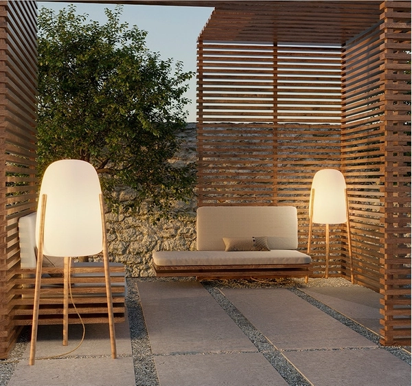 Zewnętrzna lampa ogrodowa Rocket LUMRCK145SSNW biała