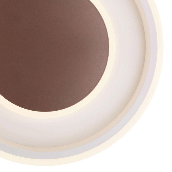 Okrągła LAMPA plafon GOFFI 48398-40 Globo sufitowa OPRAWA metalowa LED 40W 3000K - 6000K biała