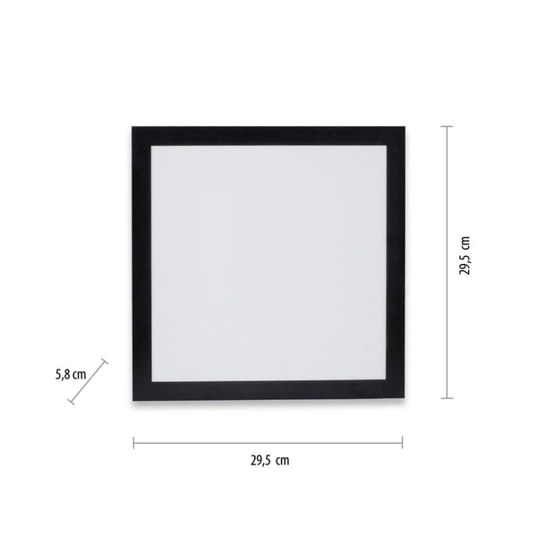 Natynkowa lampa sufitowa Flat LED 6W 3000K czarny plafon do jadalni