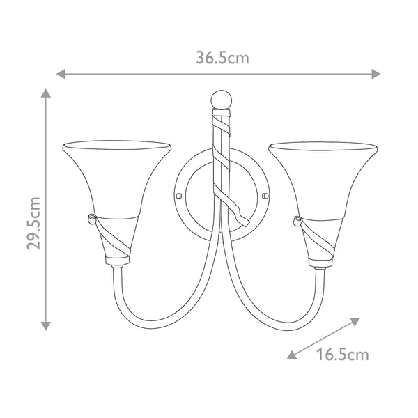 Ścienna lampa retro EM2-COPPER do przedpokoju miedziana